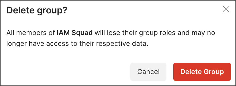 Delete group